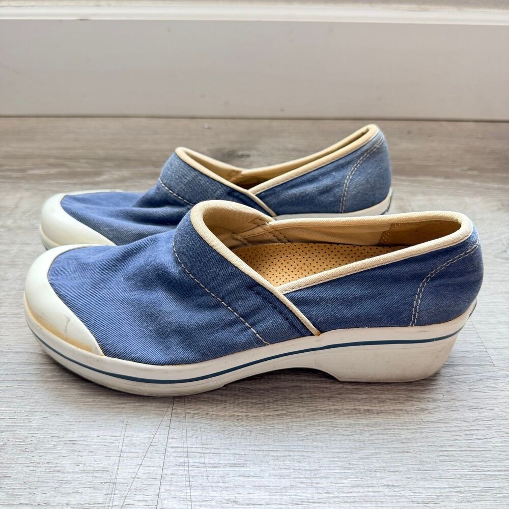 DANSKO Vegan Volley Blue Canvas Clogs Slip-on Shoes
Size 39 - Picture 4 of 11